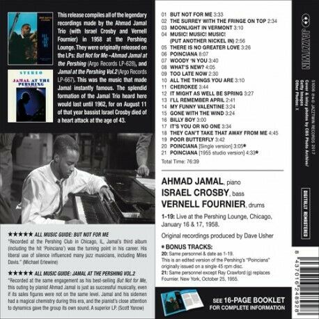 AHMAD JAMAL - COMPLETE LIVE AT THE PERSHING LOUNGE 1958 NEW CD