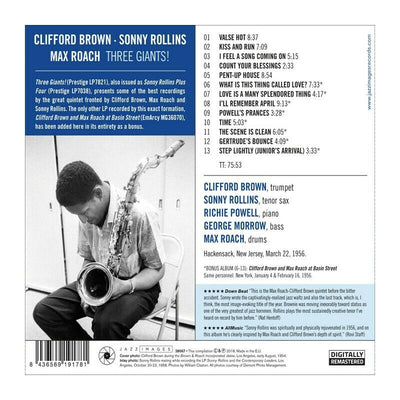 Brown,Clifford / Rollins,Sonny / Roach,Max - Three Giants [New CD] Rmst, Spain