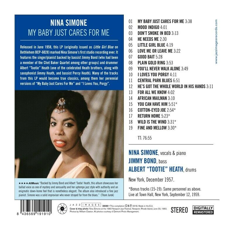 MY BABY JUST CARES FOR ME + 5 BONUS TRACKS (NEW CD)