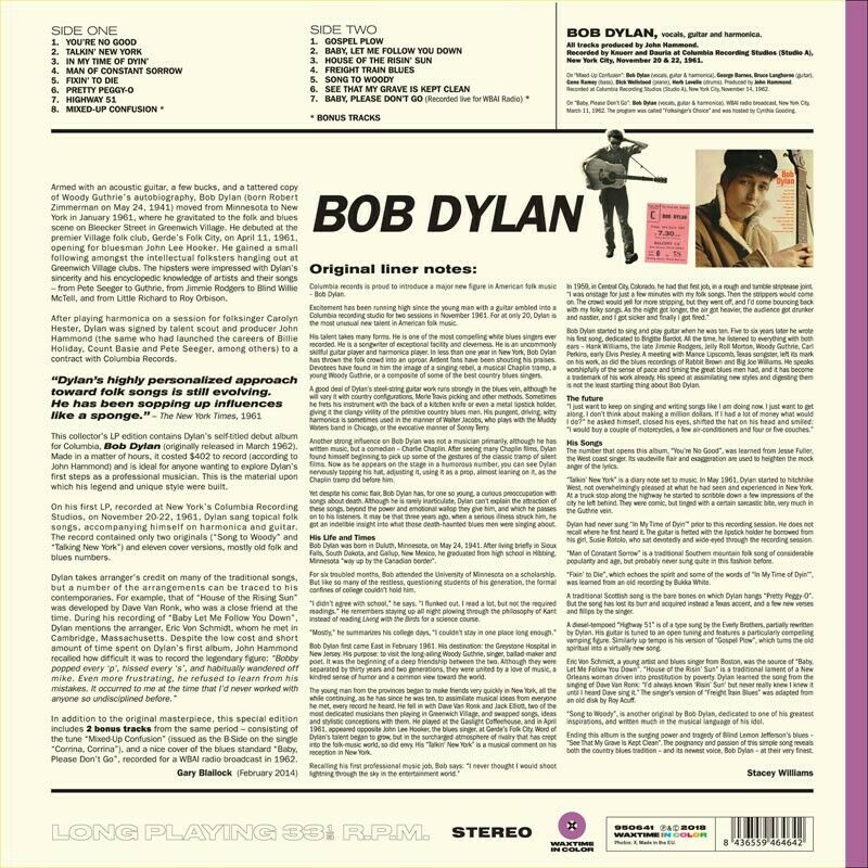 Bob Dylan - Debut Album NEW LP