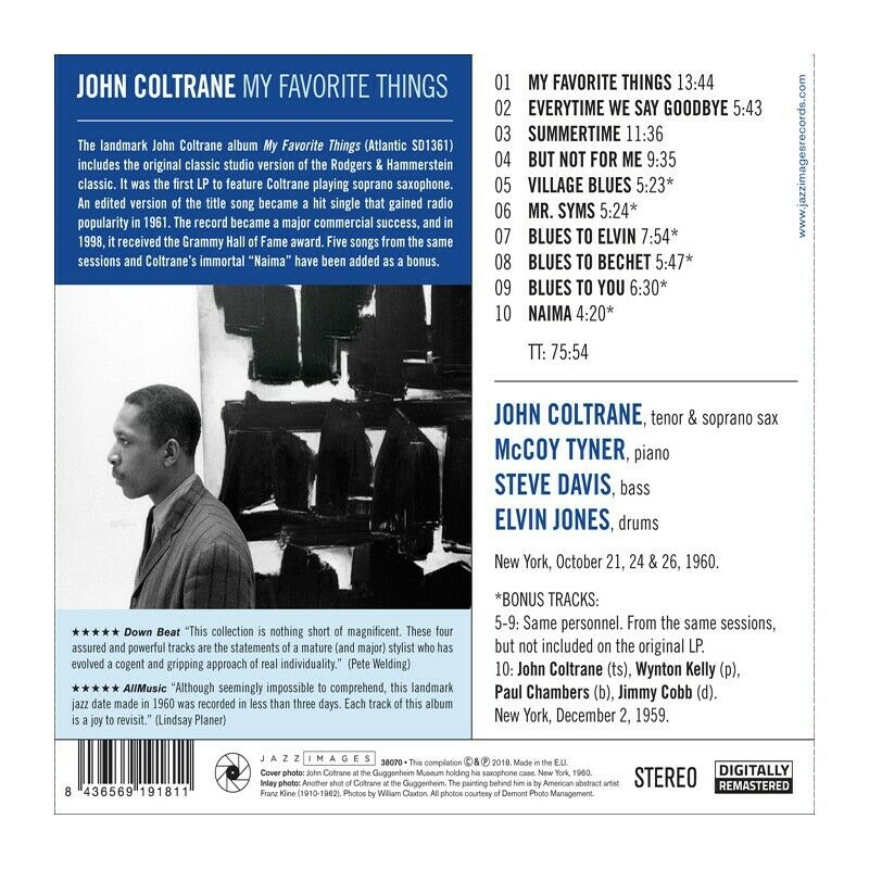 MY FAVORITE THINGS (NEW CD) 6 BONUS TRACKS
