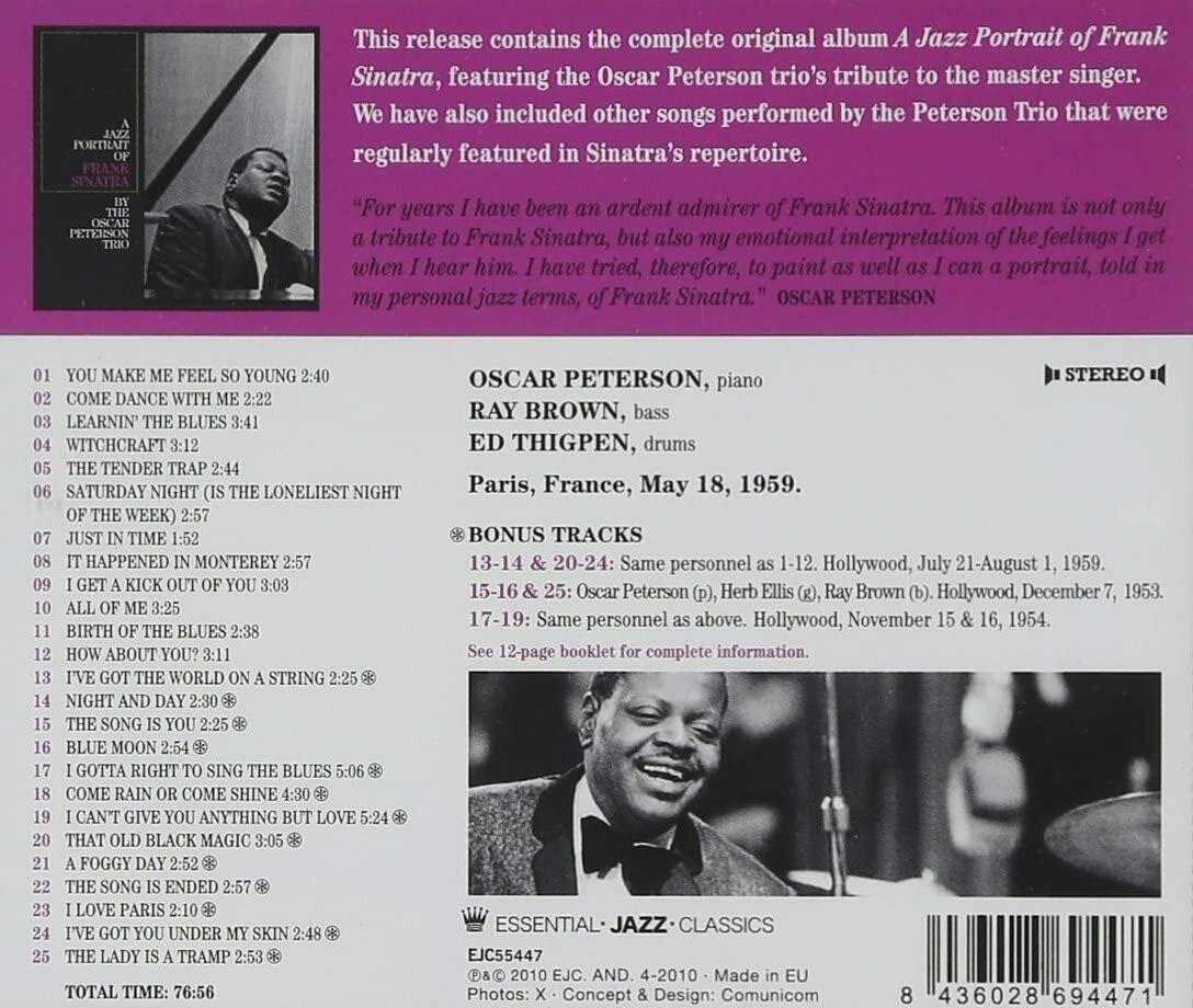 Oscar Peterson Trio, The - A Jazz Portrait Of Frank Sinatra SEALED NEW CD
