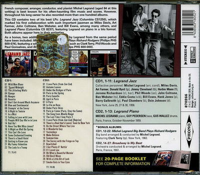 Michel Legrand - Legrand Jazz + Legrand Piano CD