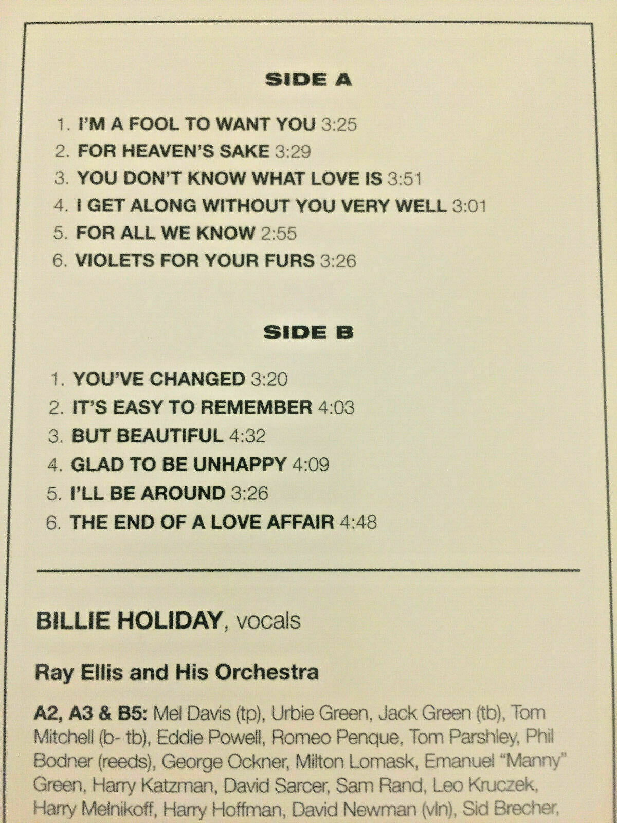 BILLIE HOLIDAY: "Lady In Satin": 2019 NEW 180g LP REISSUE REMASTERED