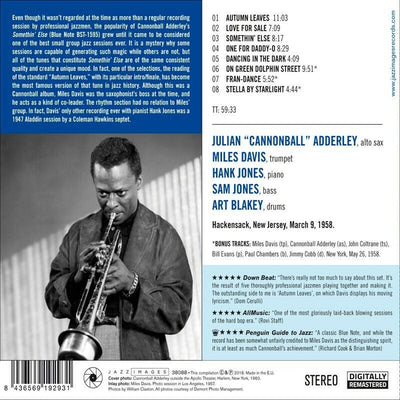 CANNONBALL ADDERLEY & MILES DAVIS: SOMETHIN' ELSE -BONUS TR [NEW CD]