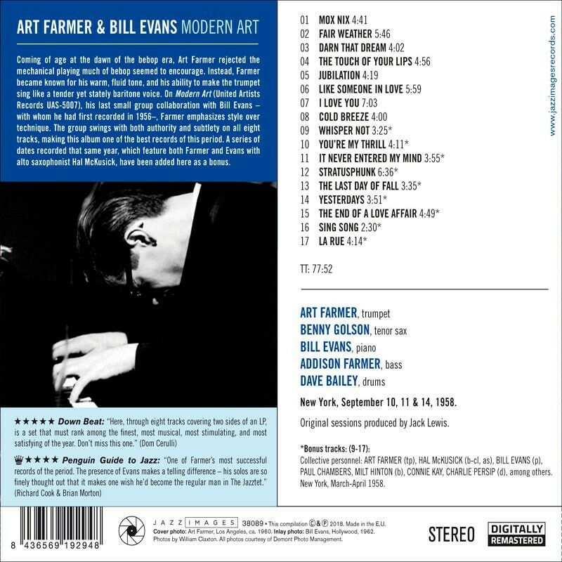 Farmer,Art / Evans,Bill - Modern Art [New CD] Ltd Ed, Digipack Packaging, Spain