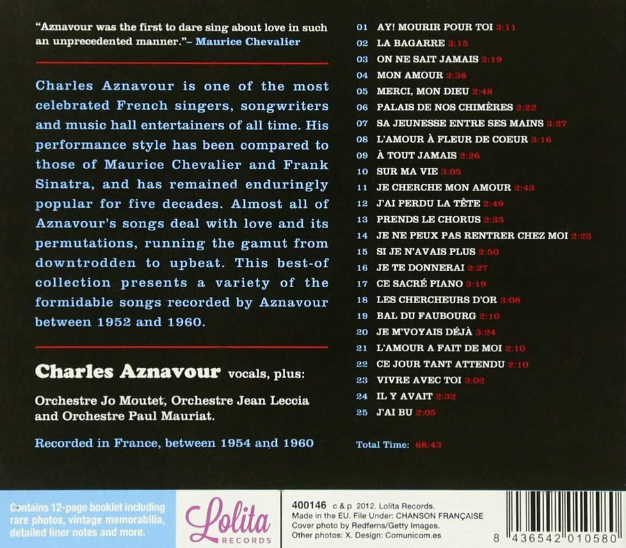 Charles Aznavour : L'Amour A Felur De Coeur International CD