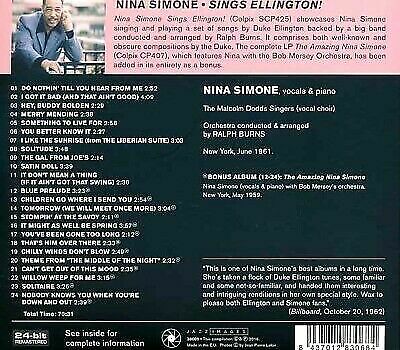 Nina Simone - Sings Ellington! (NEW CD)