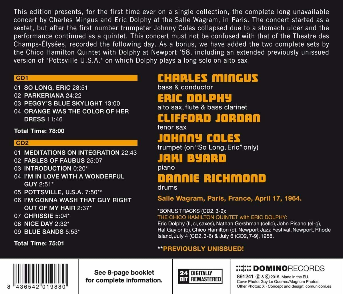 Charles Mingus & Eric Dolphy - Salle Wagram Concert Complete Edition [New CD]