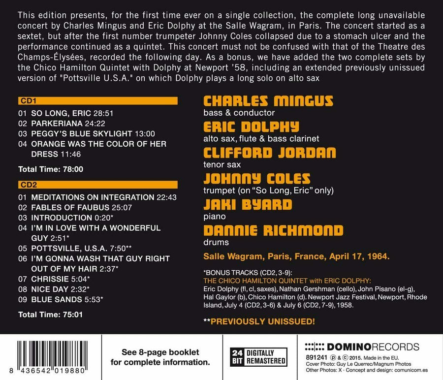 Charles Mingus & Eric Dolphy - Salle Wagram Concert Complete Edition [New CD]