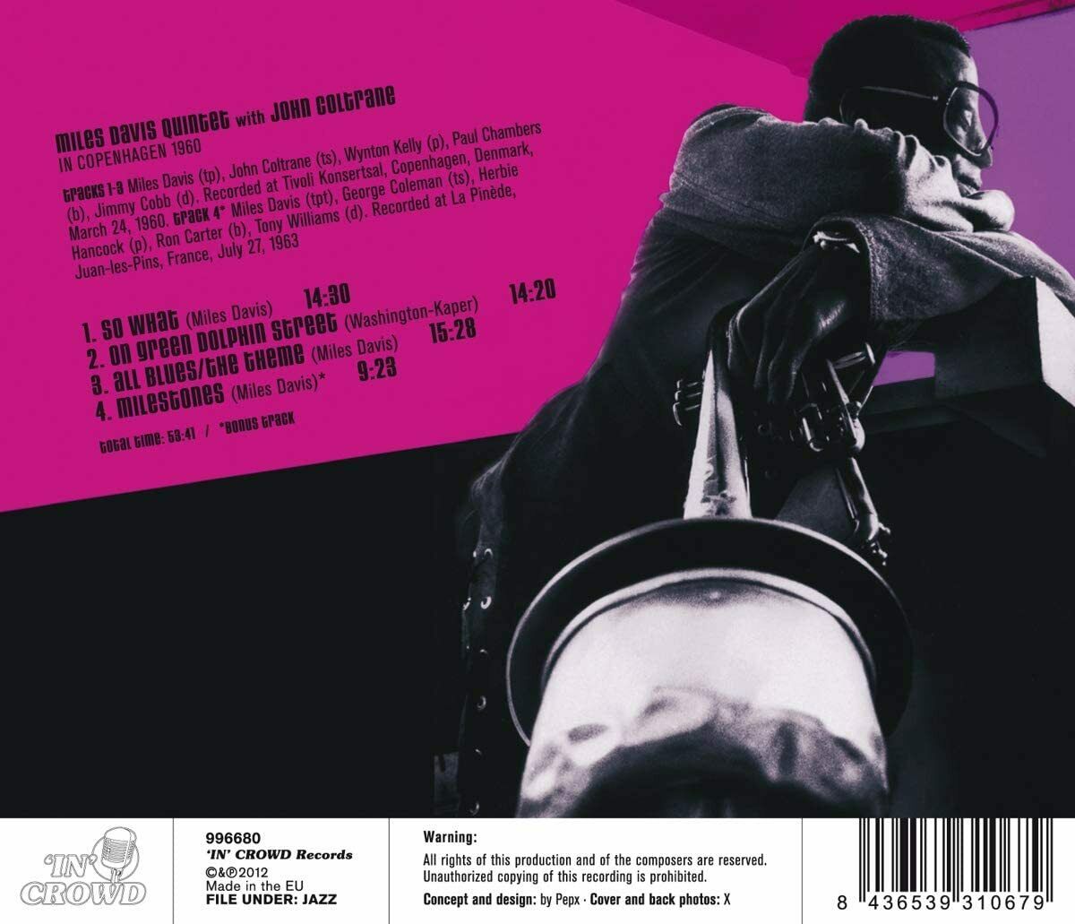 JOHN COLTRANE/MILES DAVIS - IN COPENHAGEN 1960 NEW CD