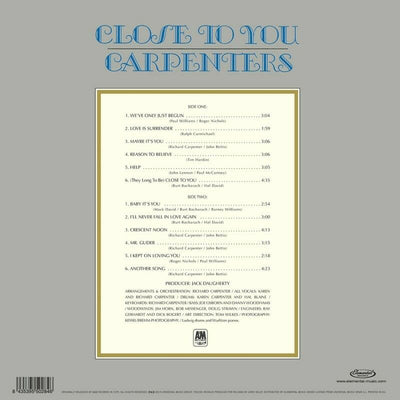 CARPENTERS - Close To You (reissue) - Vinyl (limited 180 gram vinyl LP)