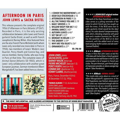 JOHN LEWIS & SACHA DISTE: AFTERNOON IN PARIS/  ANIMAL DANCE [NEW CD]