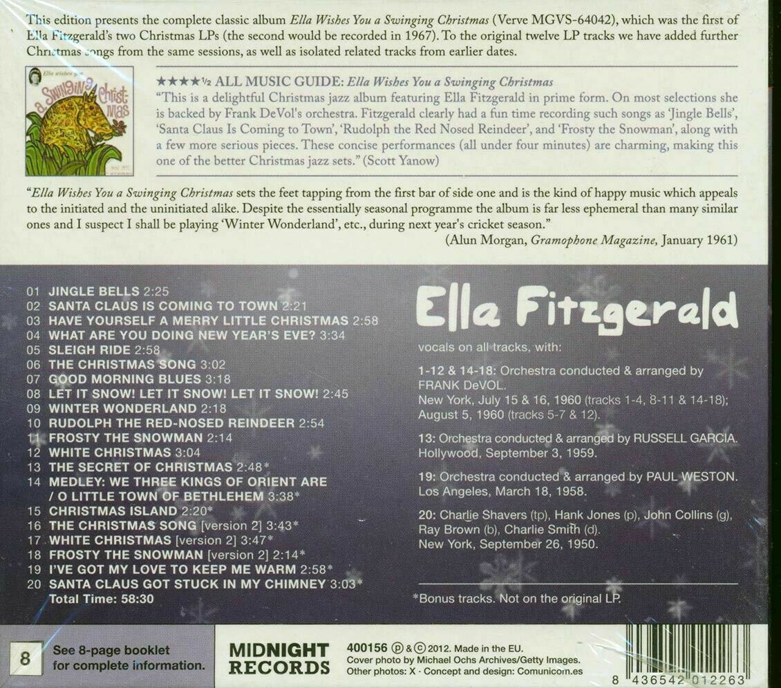 Ella Fitzgerald - Wishes You A Swinging Christmas SEALED NEW CD