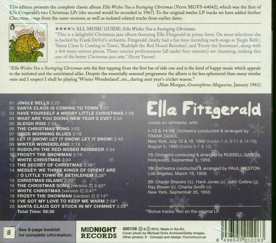 Ella Fitzgerald - Wishes You A Swinging Christmas SEALED NEW CD