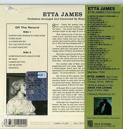 Etta James - Etta James (3Rd Album) / Sings For Lovers + 7 Bonus Track