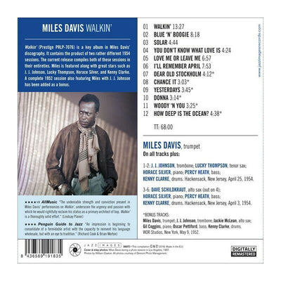 Miles Davis- Walkin' (NEW CD)
