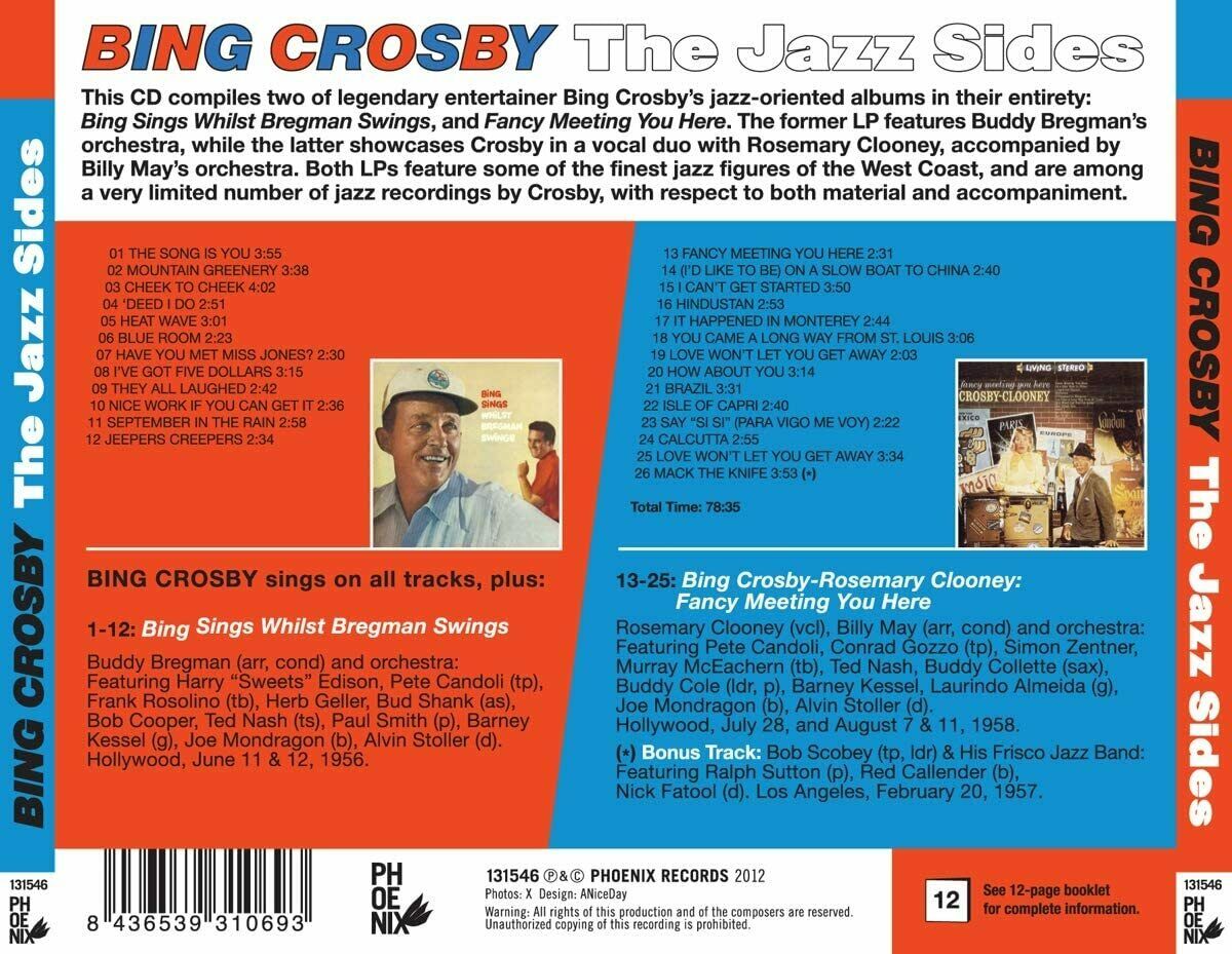 Bing Crosby - The Jazz Sides SEALED NEW CD