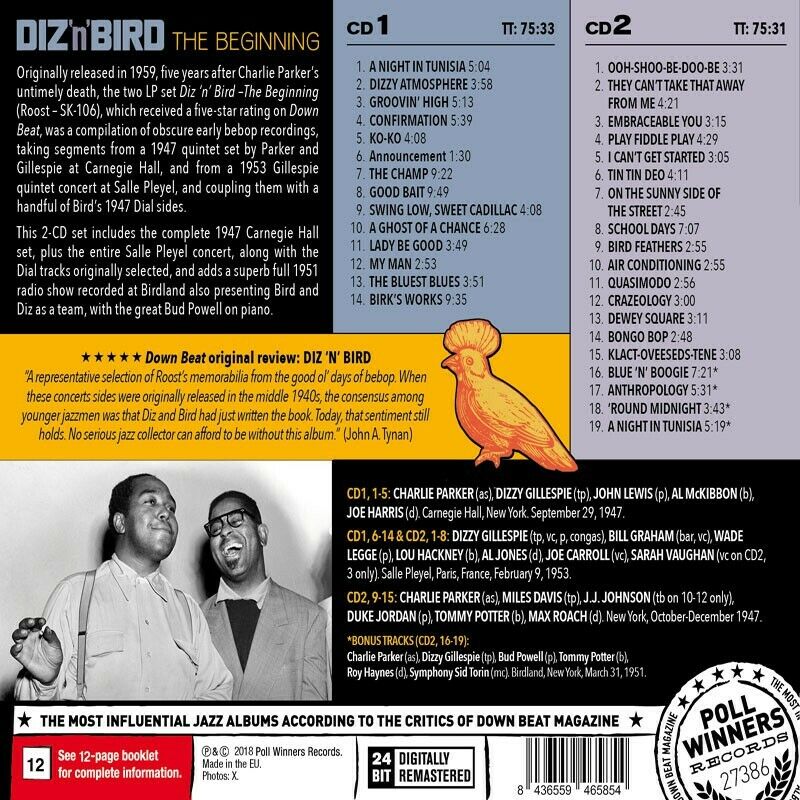 Parker,Charlie / Gil - Diz N Bird: The Beginning [New CD]