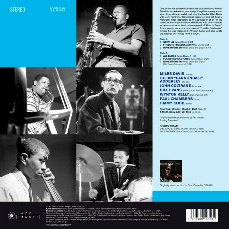 Davis, Miles-Kind Of Blue +1 Bonus Track (Images By Francis Wolff)