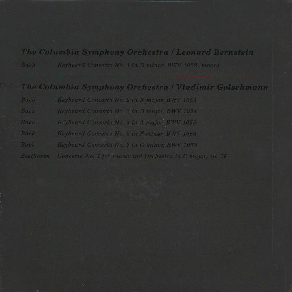 Glenn Gould - The Bach Keyboard Concerts (Vinyl 3LP - 1967 - EU - Reissue)