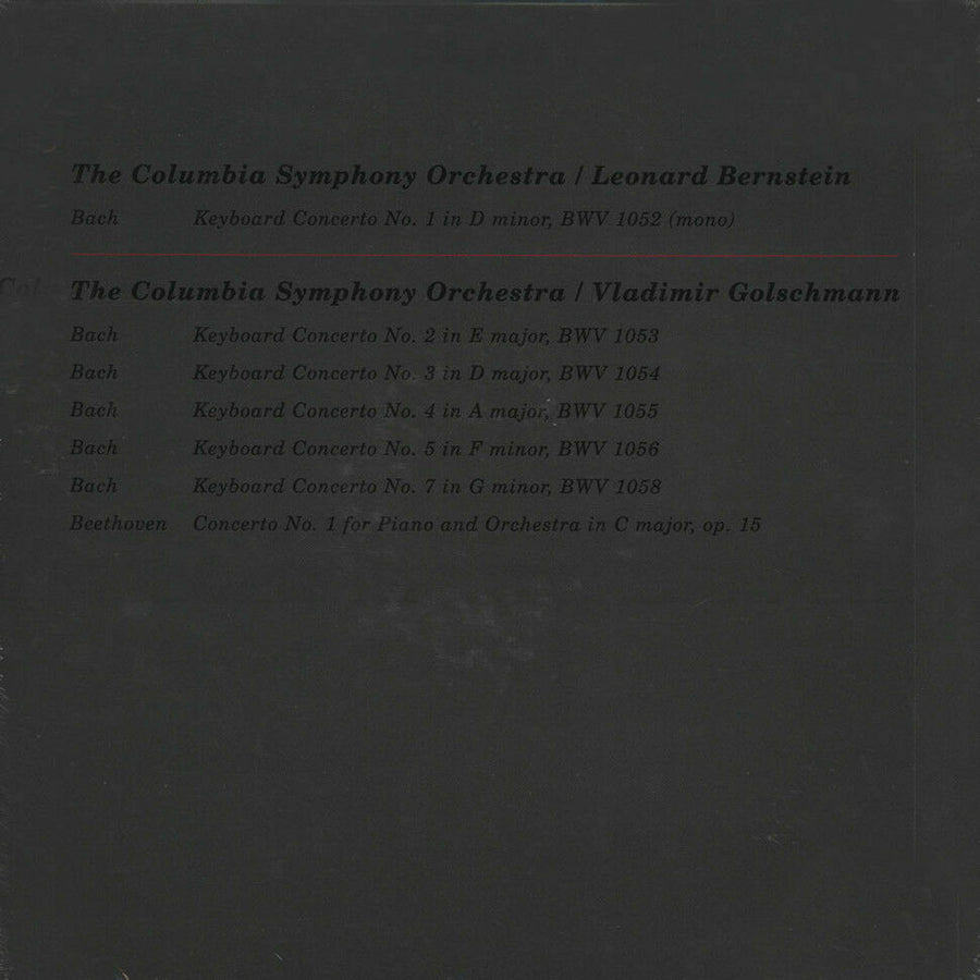 Glenn Gould - The Bach Keyboard Concerts (Vinyl 3LP - 1967 - EU - Reissue)