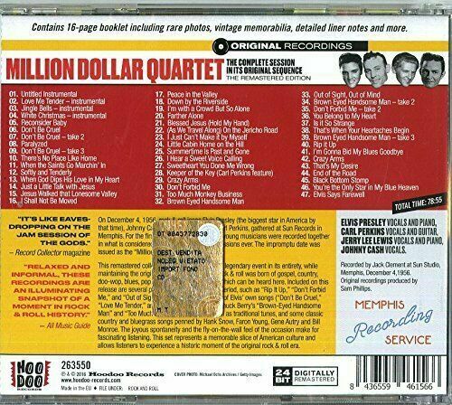 Elvis Presley Million Dollar Quartet - Complete Session Orig. Sequence (NEW CD)