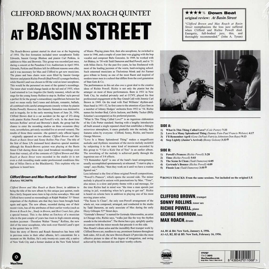 Brown- Clifford/Roach- Max- At Basin Street (180 GRAM NEW VINYL)