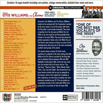 OTIS WILLIAMS & THE CHARMS (CHARMS) - 1953-1962 KING/DELUXE RECORDINGS (NEW CD)
