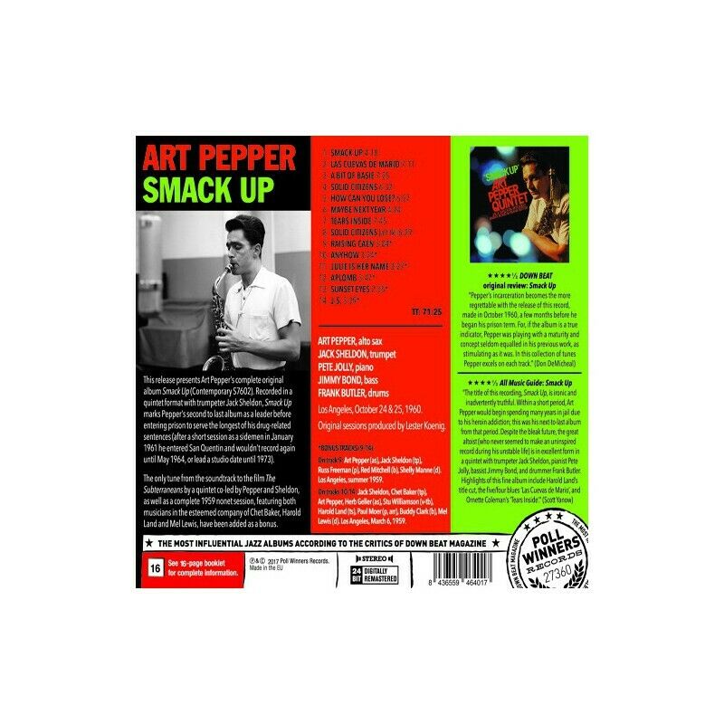 ART PEPPER SMACK UP (NEW CD)