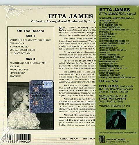 Etta James - Etta James (3Rd Album) / Sings For Lovers + 7 Bonus Track