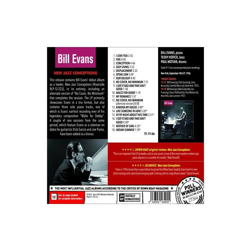 Bill Evans - New Jazz Conceptions [New CD] Bonus Tracks, Rmst, With Book, Spain